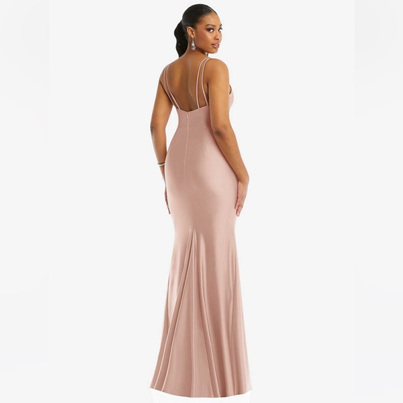 CYNTHIA & SAHAR AALIYAH · STYLE CS103 · LUXE STRETCH SATIN - Toasted Sugar - Picture 1 of 5